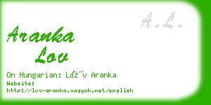 aranka lov business card